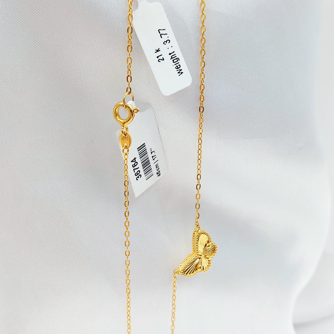 Deluxe Butterfly Necklace Made of 21K Gold by Saeed Jewelry 