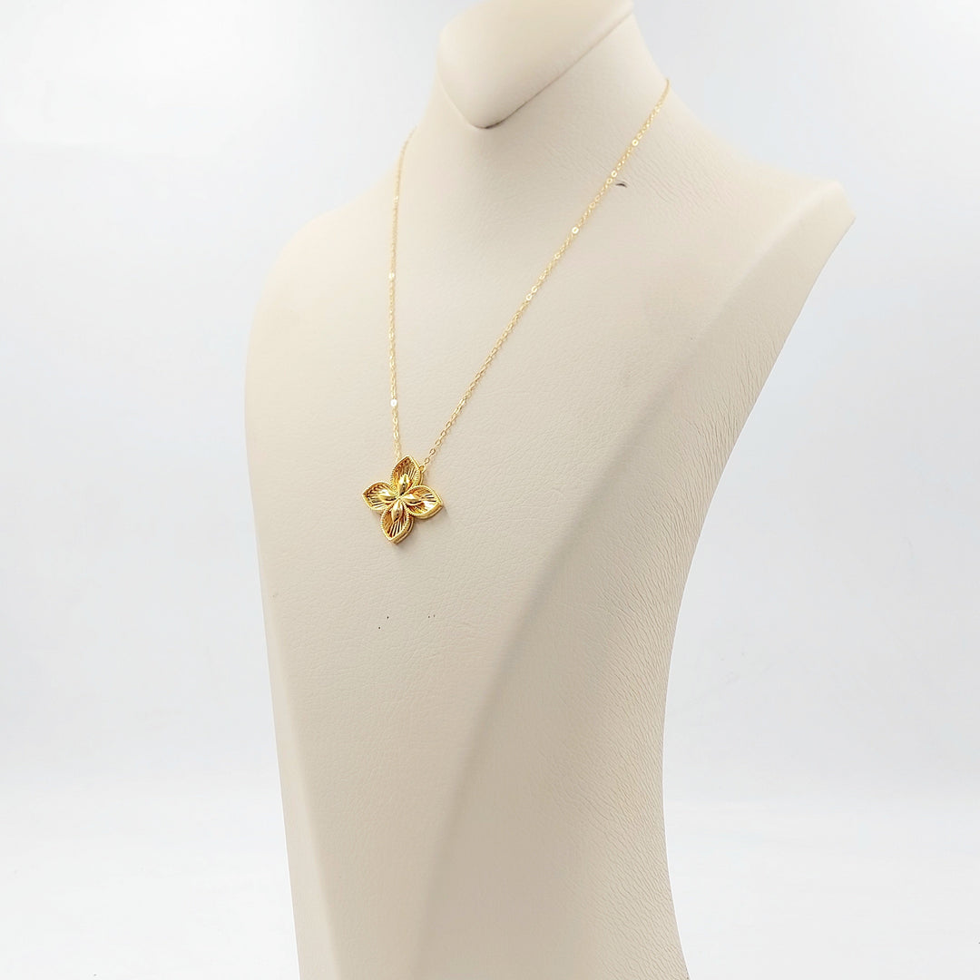 Deluxe Rose Necklace Made of 21K Gold by Saeed Jewelry 