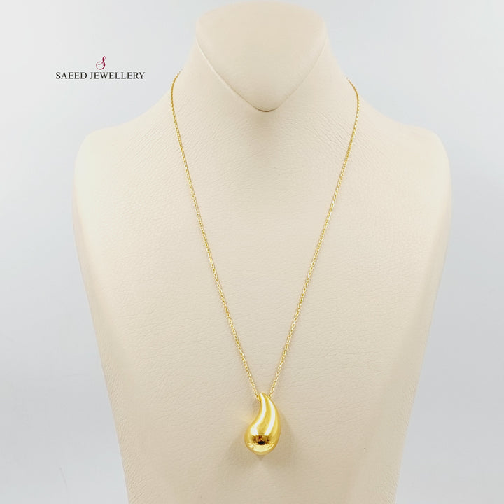 21K Gold Deluxe Almond Necklace by Saeed Jewelry - Image 1