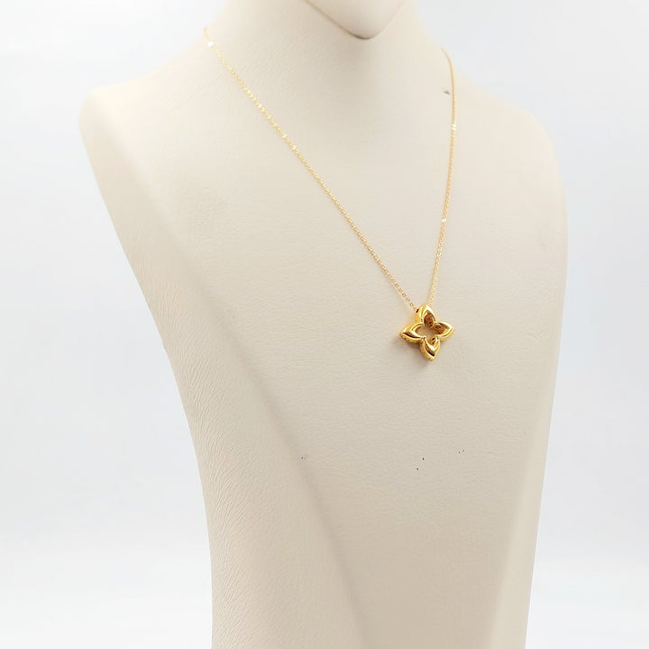 Deluxe Rose Necklace Made of 21K Gold by Saeed Jewelry 