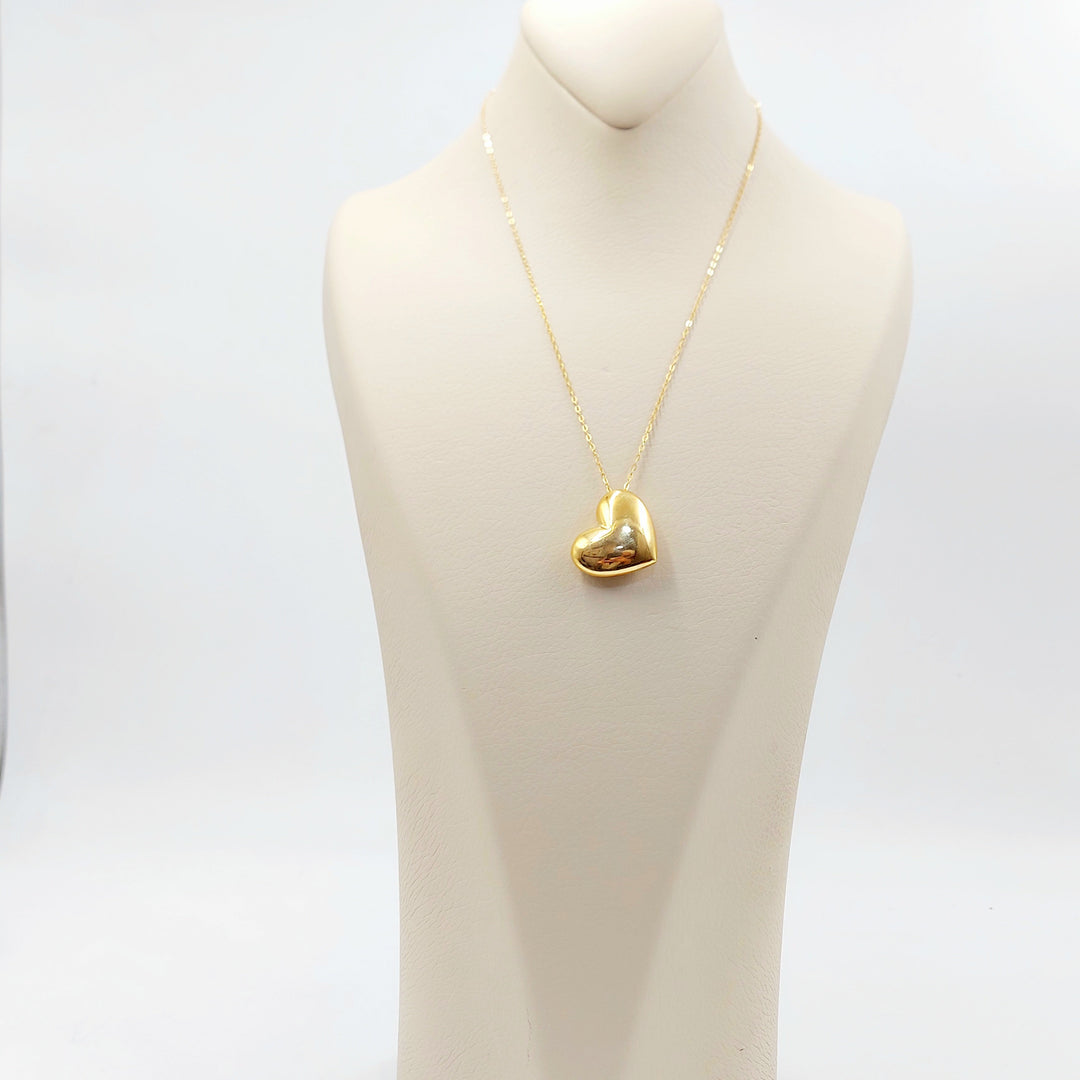 21K عقد قلب اكسترا-مجوهرات الشيخ سعيد-Saeed Jewelry 