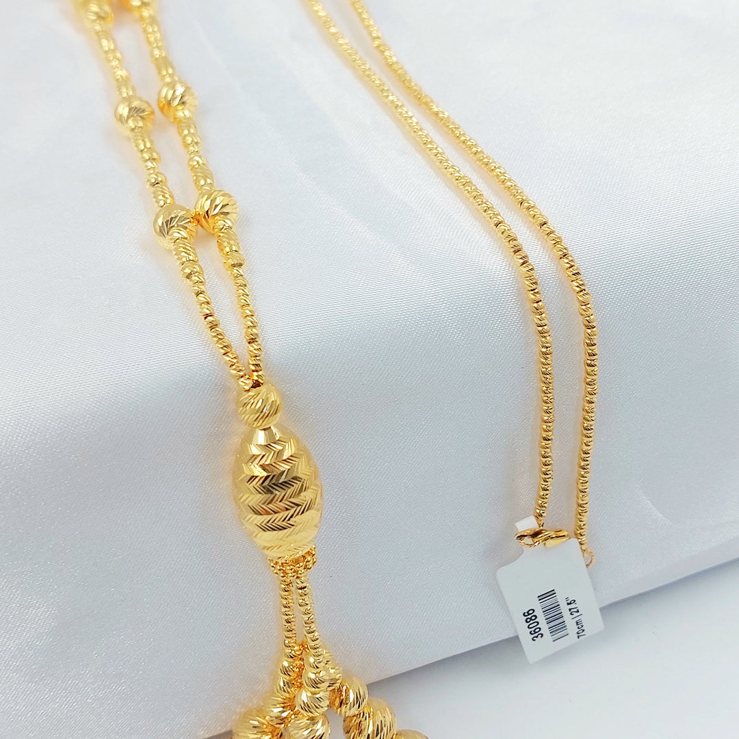 Deluxe Balls Necklace Made of 21K Gold by Saeed Jewelry 