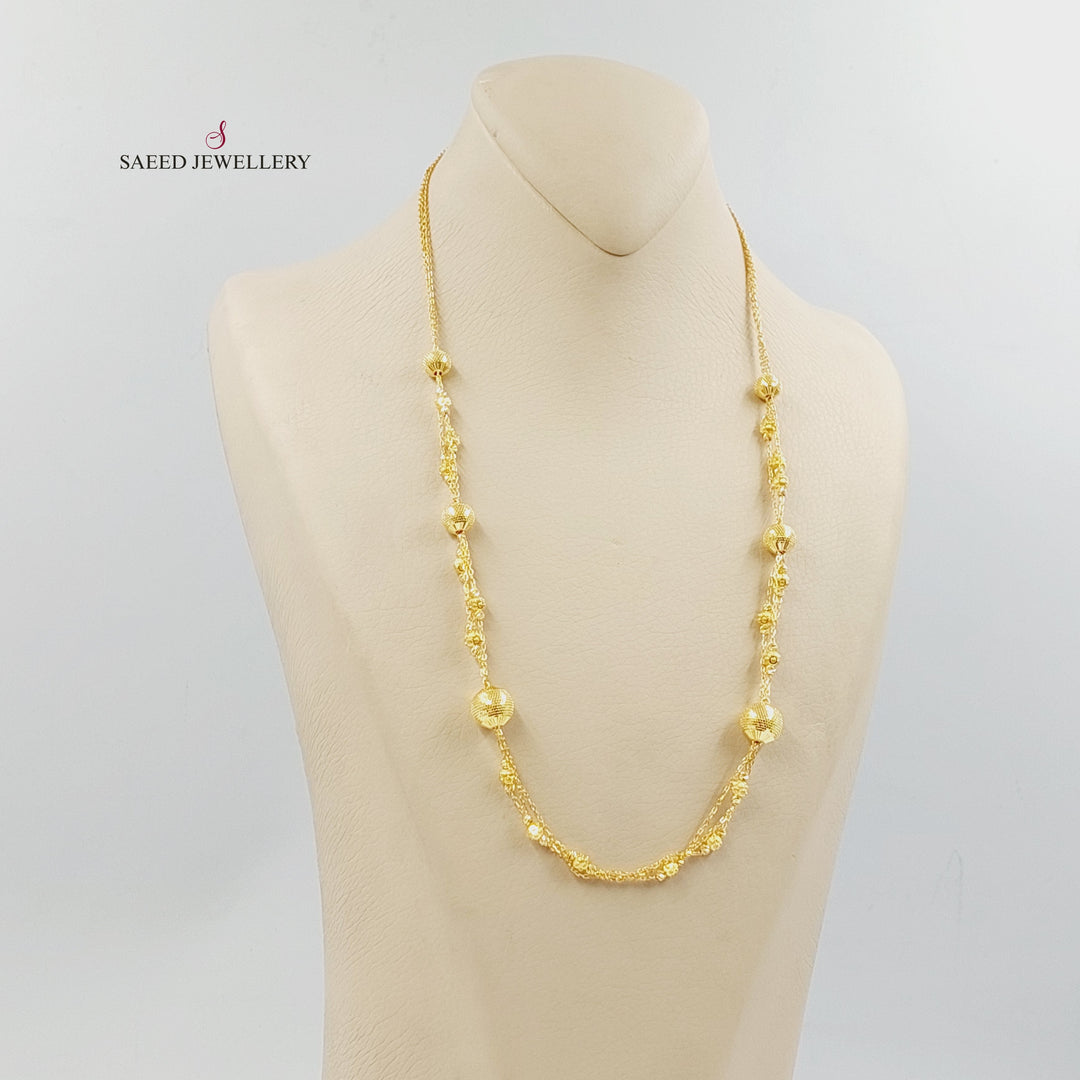 21K عقد طابات اكسترا-مجوهرات الشيخ سعيد-Saeed Jewelry 
