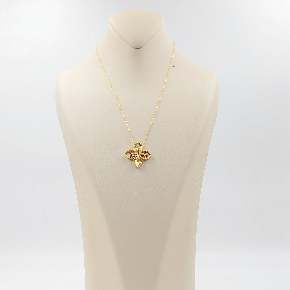 Deluxe Rose Necklace Made of 21K Gold by Saeed Jewelry 