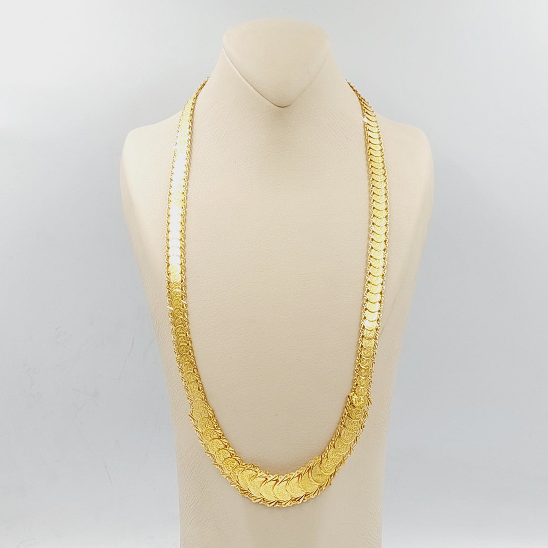 21K Gold Eighths Necklace by Saeed Jewelry - Image 1