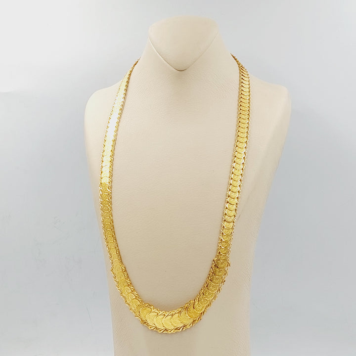 21K Gold Eighths Necklace by Saeed Jewelry - Image 2