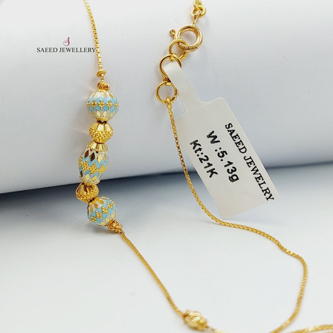 Enameled Balls Necklace Made of 21K Gold by Saeed Jewelry 