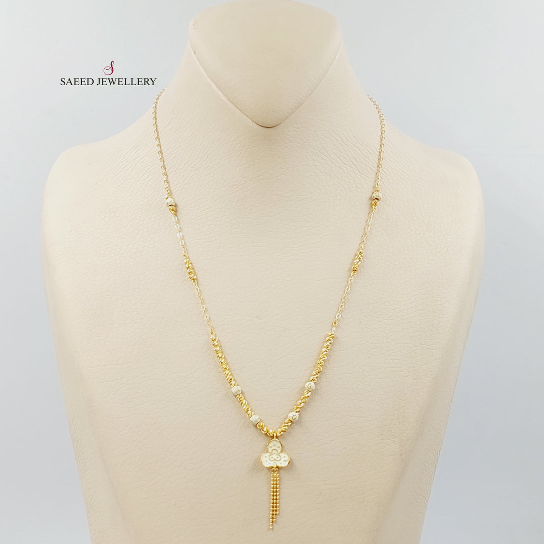 Enameled Balls Necklace Made of 21K Gold by Saeed Jewelry 