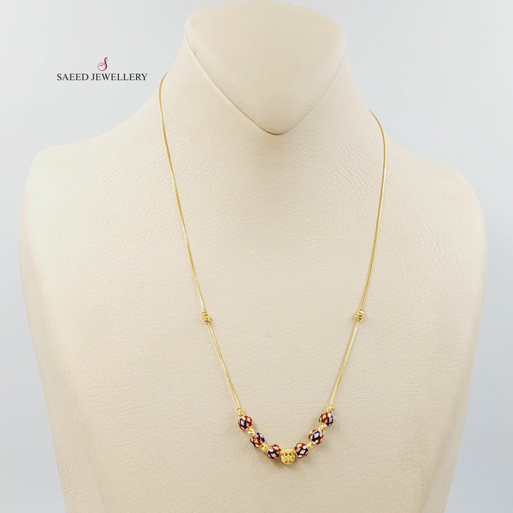 Enameled Balls Necklace Made of 21K Gold by Saeed Jewelry 