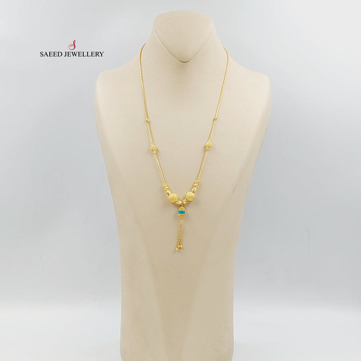 21K Gold Enameled Balls Necklace by Saeed Jewelry - Image 3