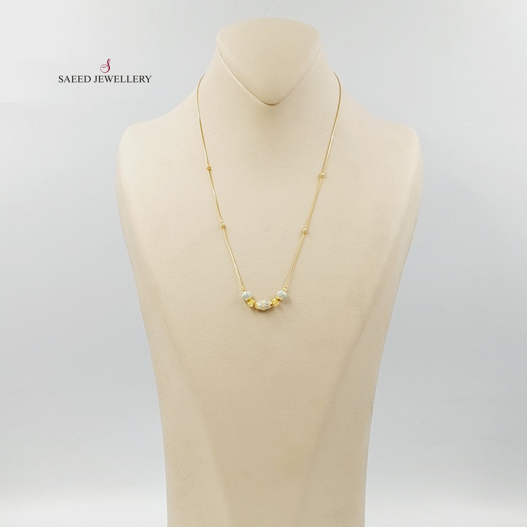 Enameled Balls Necklace Made of 21K Gold by Saeed Jewelry 