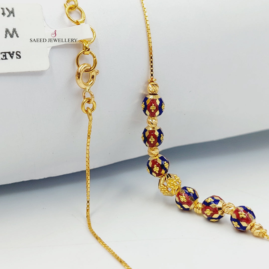 Enameled Balls Necklace Made of 21K Gold by Saeed Jewelry 