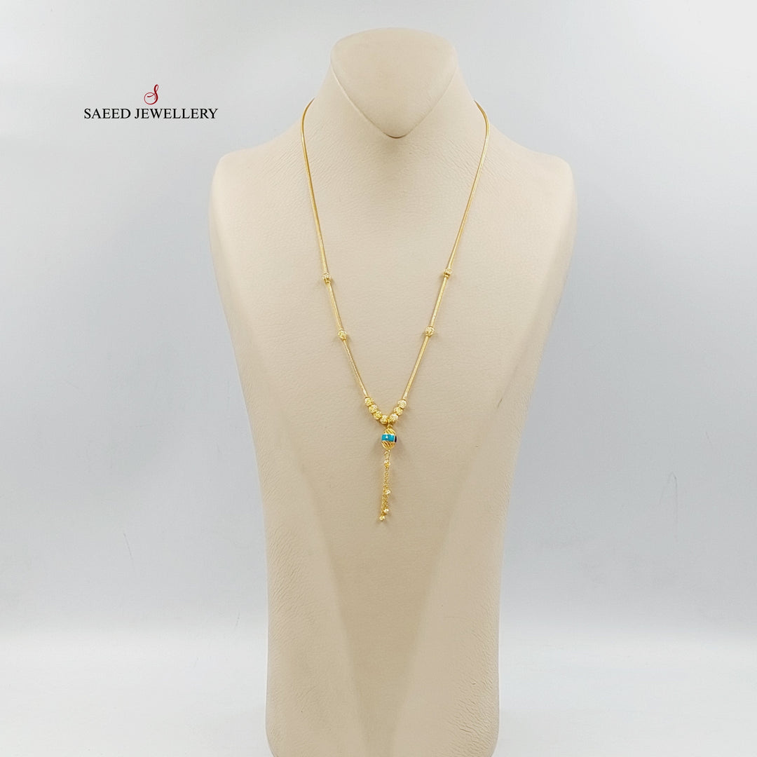 21K Gold Enameled Balls Necklace by Saeed Jewelry - Image 2