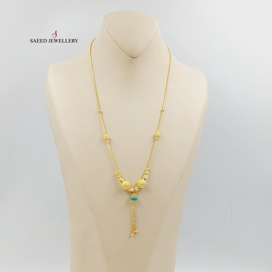 21K Gold Enameled Balls Necklace by Saeed Jewelry - Image 4