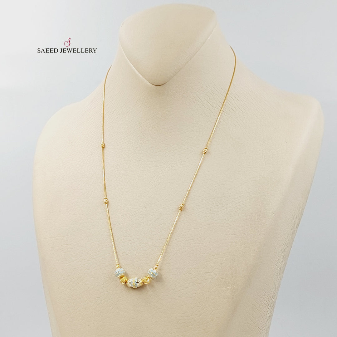 Enameled Balls Necklace Made of 21K Gold by Saeed Jewelry 
