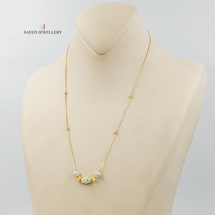 Enameled Balls Necklace Made of 21K Gold by Saeed Jewelry 