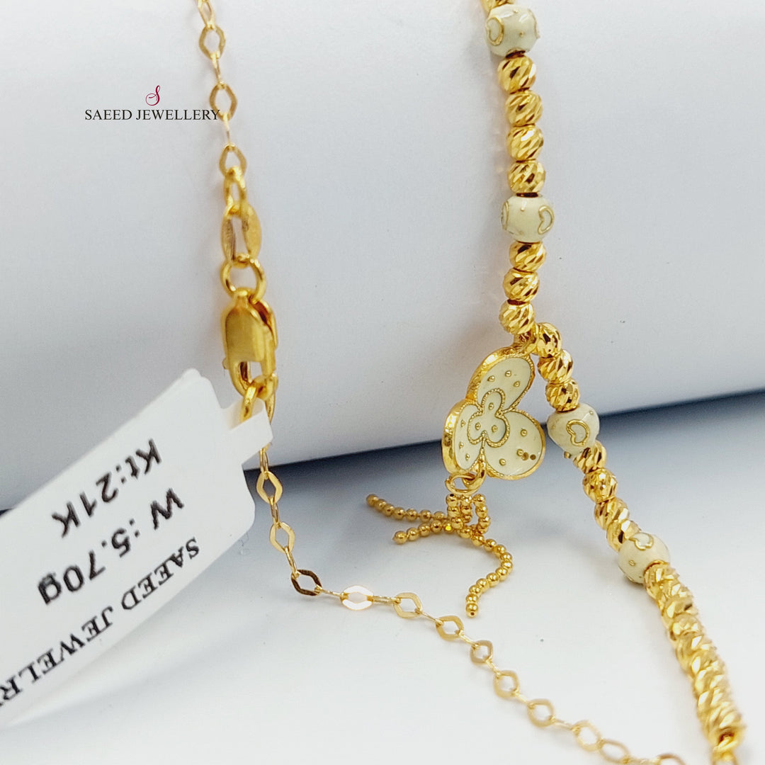 Enameled Balls Necklace Made of 21K Gold by Saeed Jewelry 