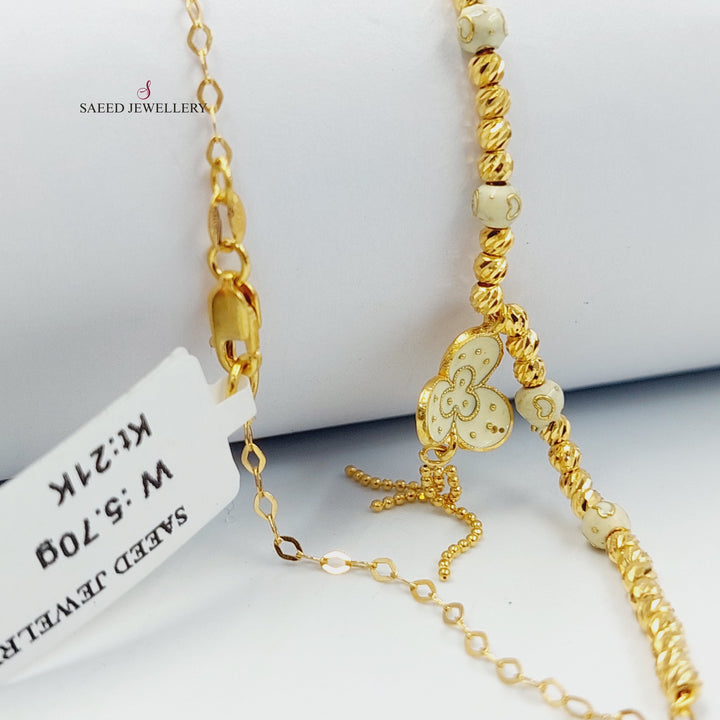 Enameled Balls Necklace Made of 21K Gold by Saeed Jewelry 