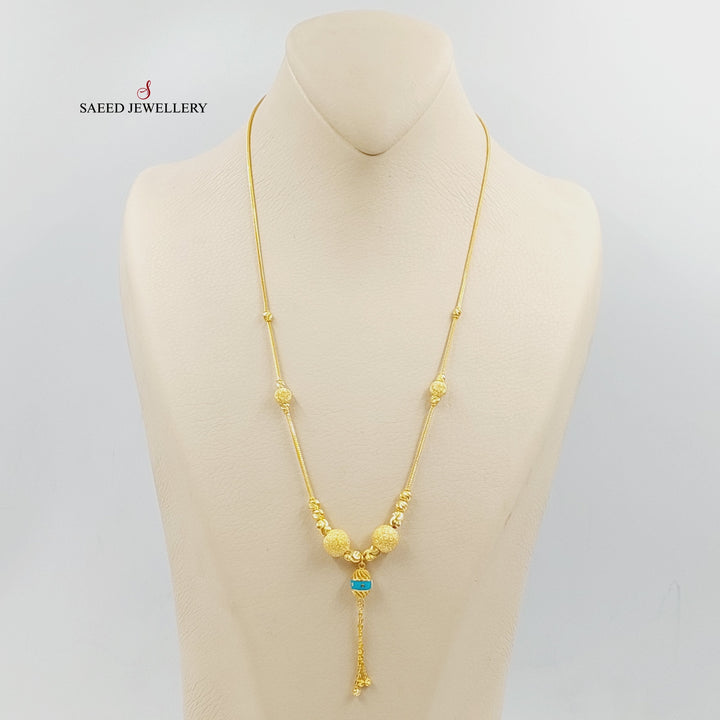 21K Gold Enameled Balls Necklace by Saeed Jewelry - Image 1