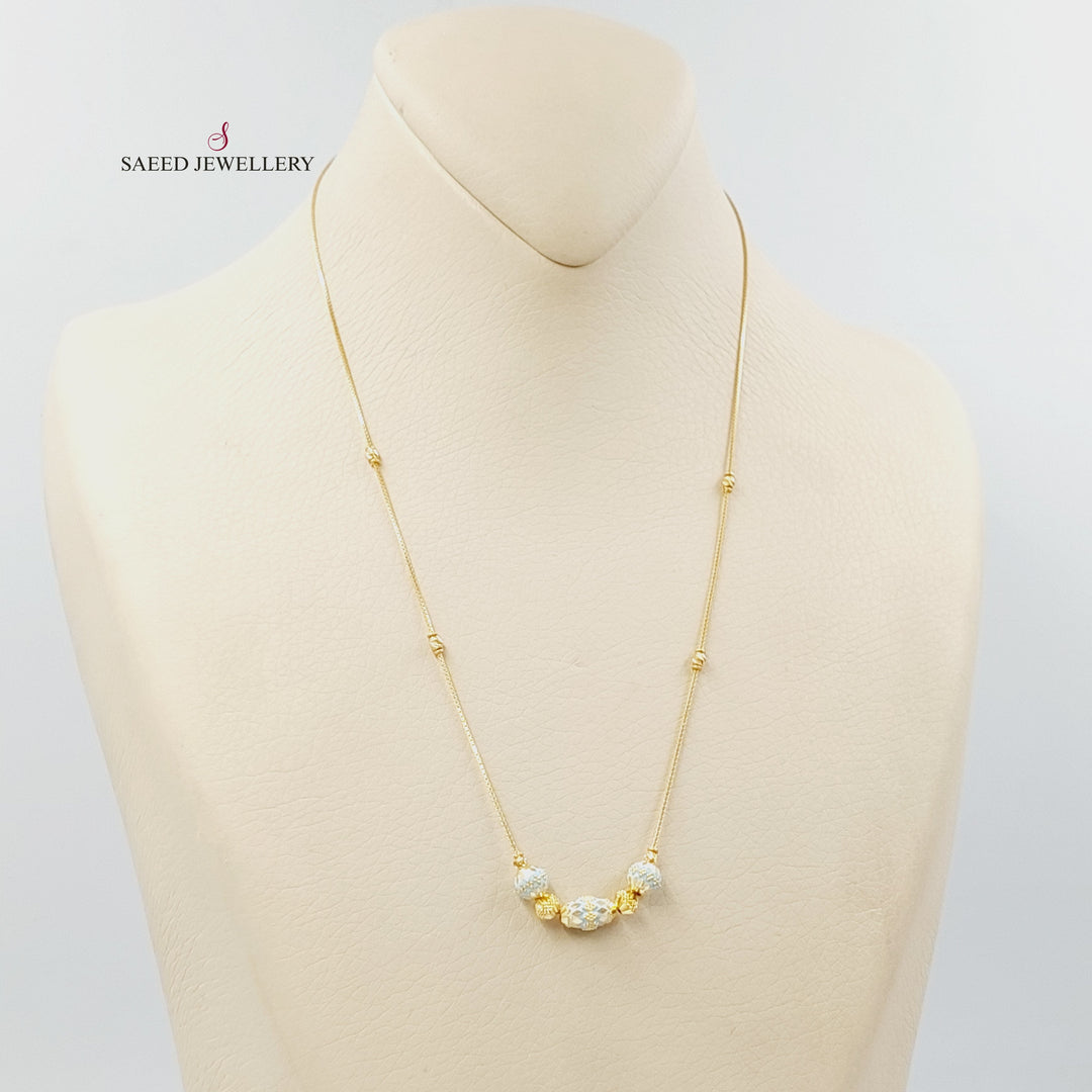 Enameled Balls Necklace Made of 21K Gold by Saeed Jewelry 