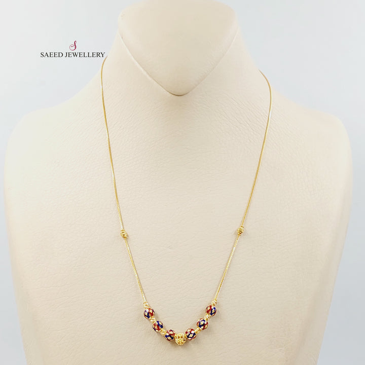 Enameled Balls Necklace Made of 21K Gold by Saeed Jewelry 