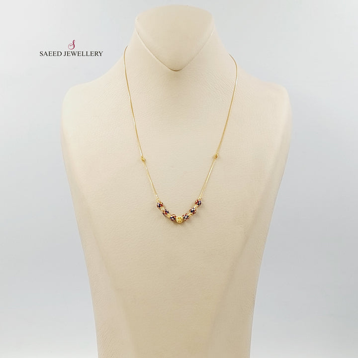 Enameled Balls Necklace Made of 21K Gold by Saeed Jewelry 