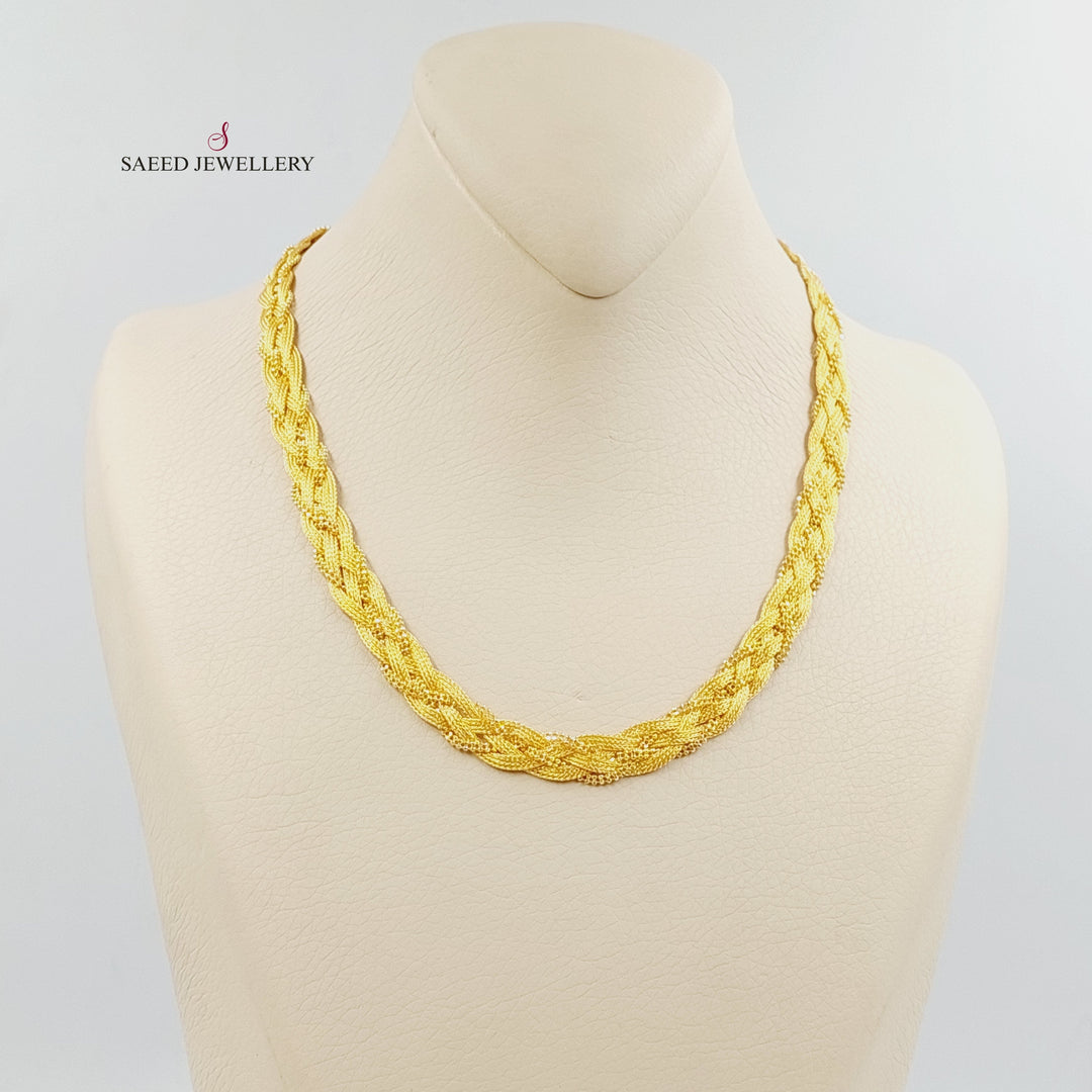 21K Gold Fancy Necklace by Saeed Jewelry - Image 3