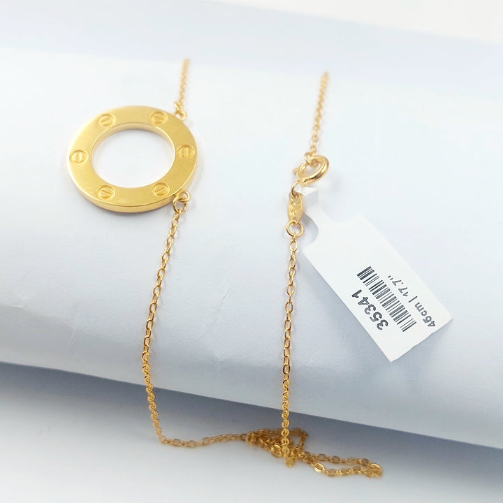 Figaro Necklace Made of 21K Gold by Saeed Jewelry 
