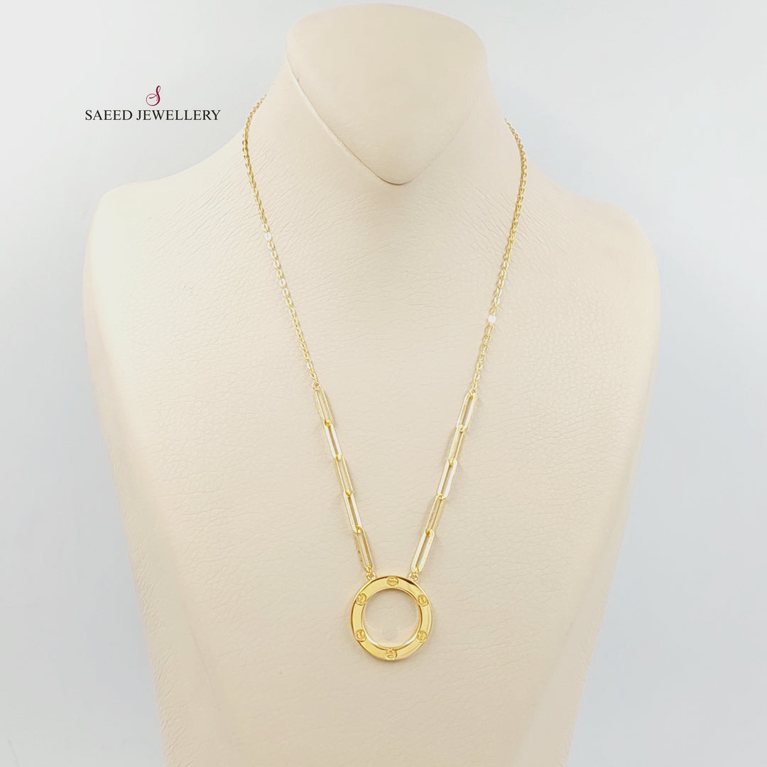 21K Gold Figaro Necklace by Saeed Jewelry - Image 1