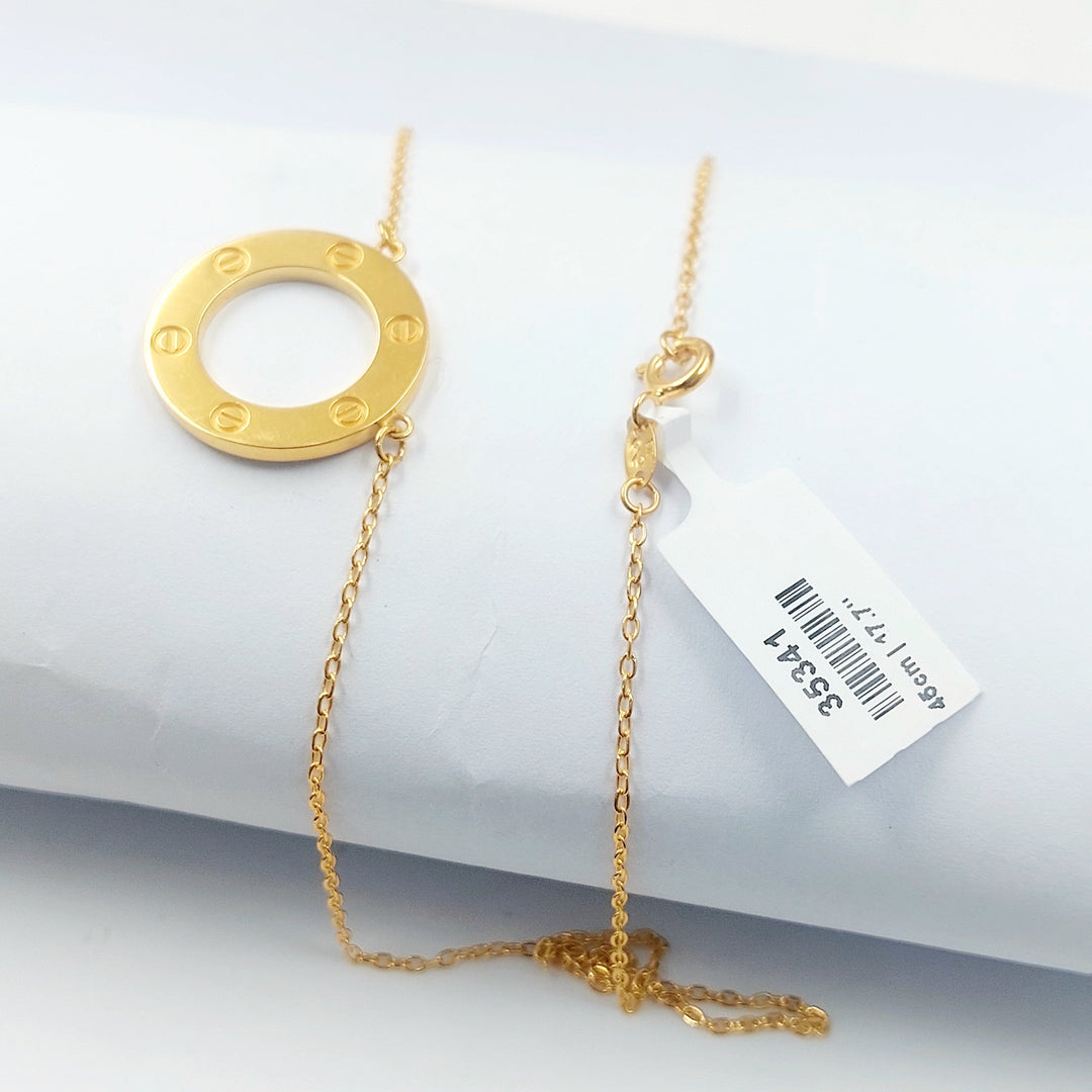 Figaro Necklace Made of 21K Gold by Saeed Jewelry 