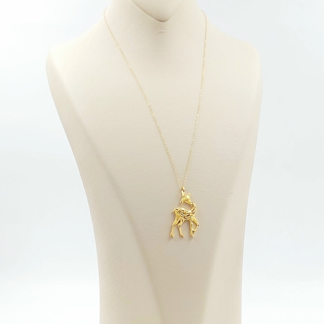 21K عقد غزال-مجوهرات الشيخ سعيد-Saeed Jewelry 