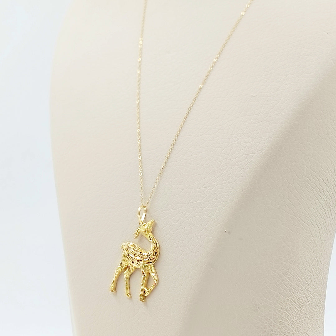 21K عقد غزال-مجوهرات الشيخ سعيد-Saeed Jewelry 