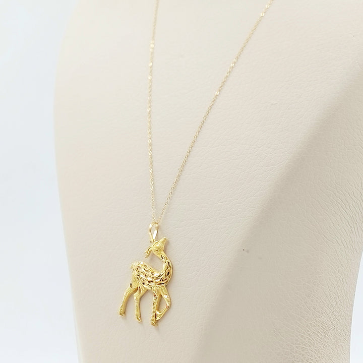 21K عقد غزال-مجوهرات الشيخ سعيد-Saeed Jewelry 