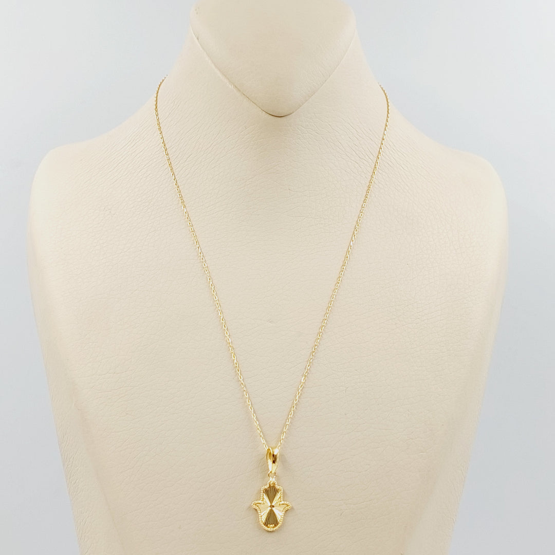 21K عقد كف-مجوهرات الشيخ سعيد-Saeed Jewelry 