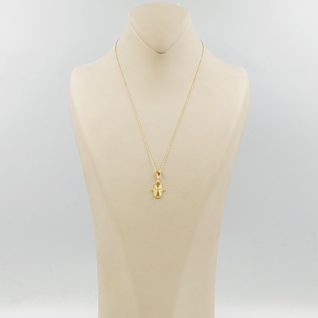 21K عقد كف-مجوهرات الشيخ سعيد-Saeed Jewelry 