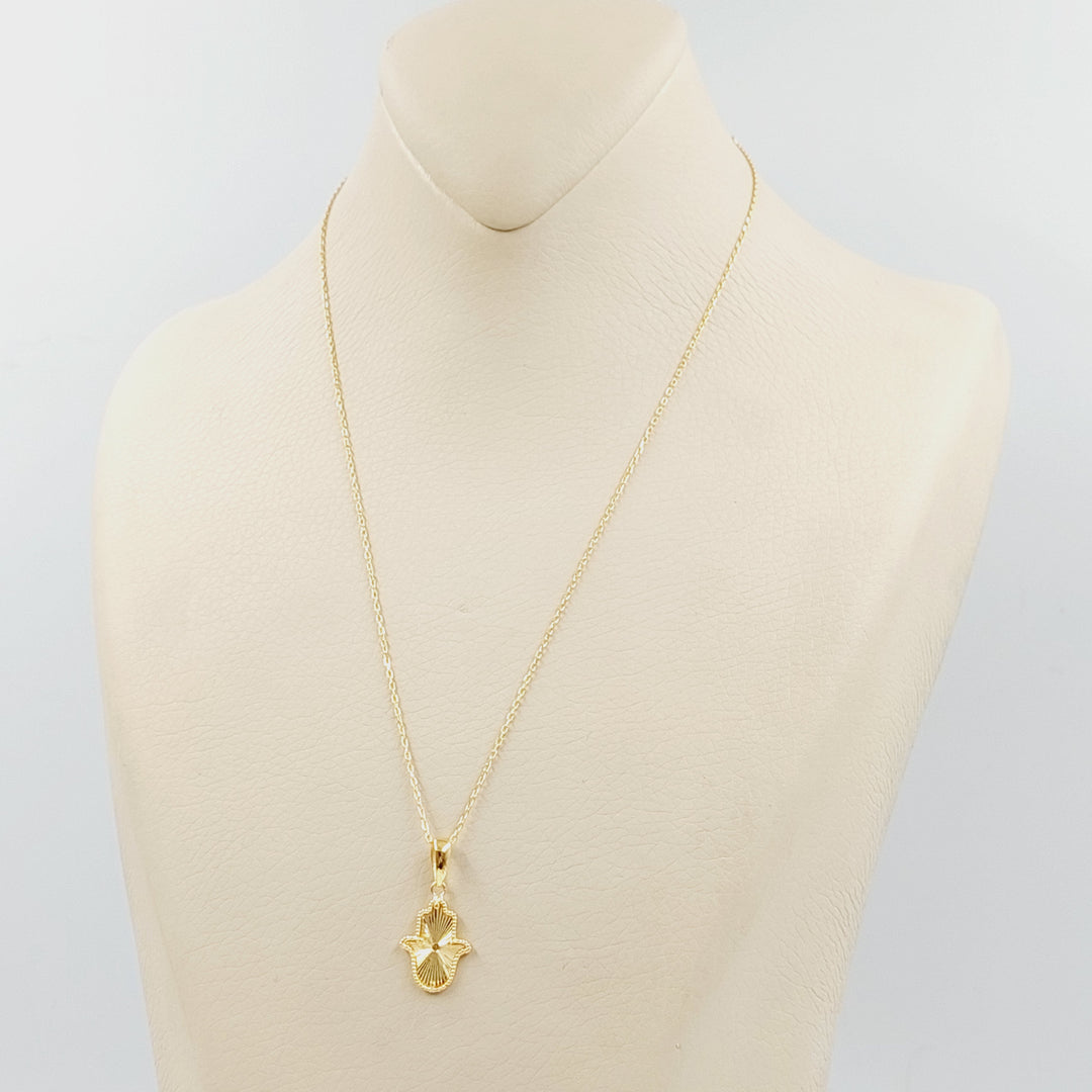 21K عقد كف-مجوهرات الشيخ سعيد-Saeed Jewelry 