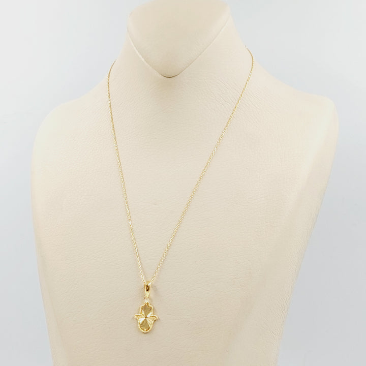 21K عقد كف-مجوهرات الشيخ سعيد-Saeed Jewelry 