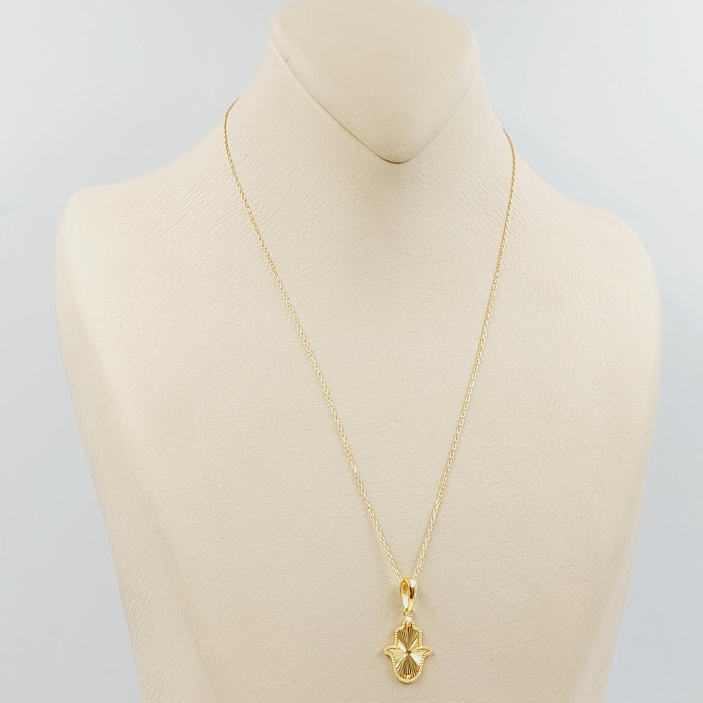 21K عقد كف-مجوهرات الشيخ سعيد-Saeed Jewelry 