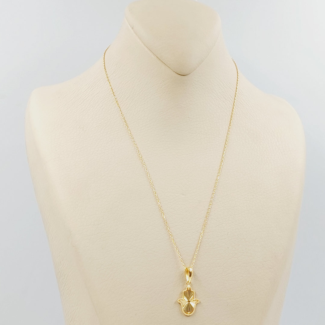 21K عقد كف-مجوهرات الشيخ سعيد-Saeed Jewelry 