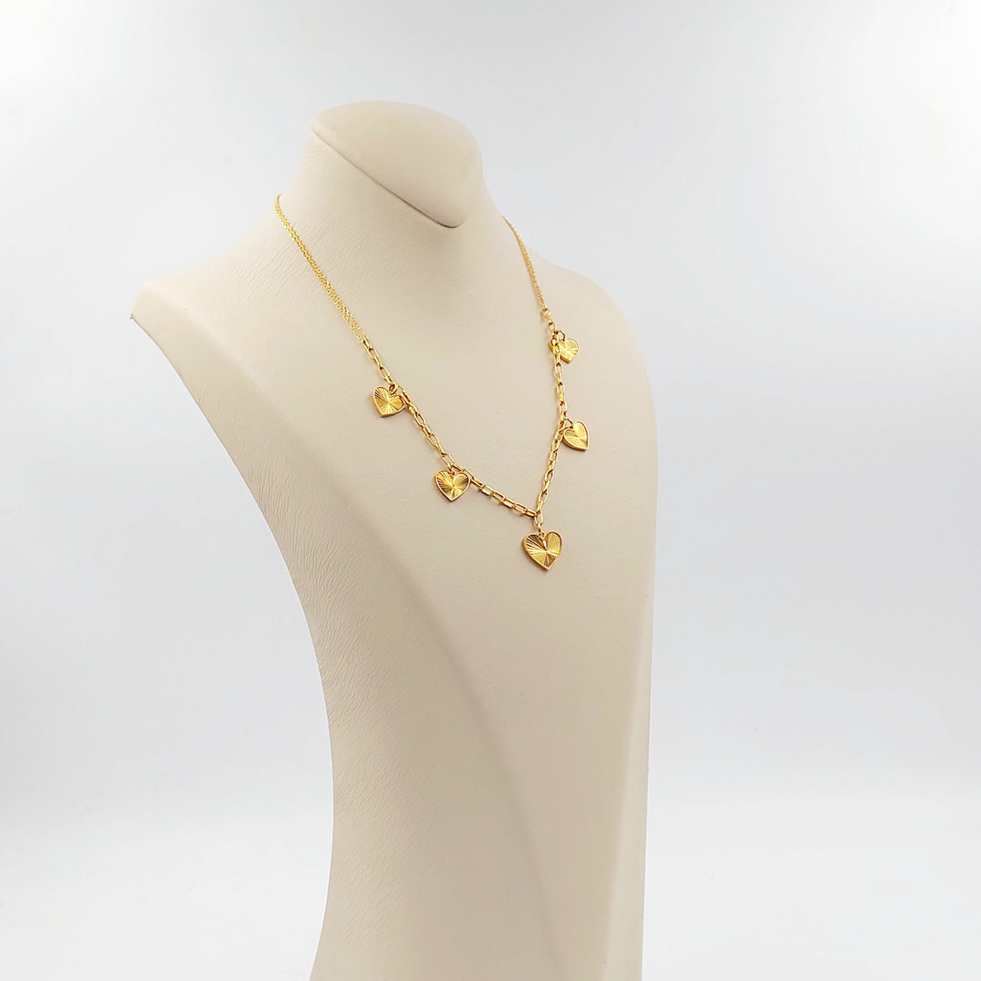 21K عقد فرفشة قلب-مجوهرات الشيخ سعيد-Saeed Jewelry 