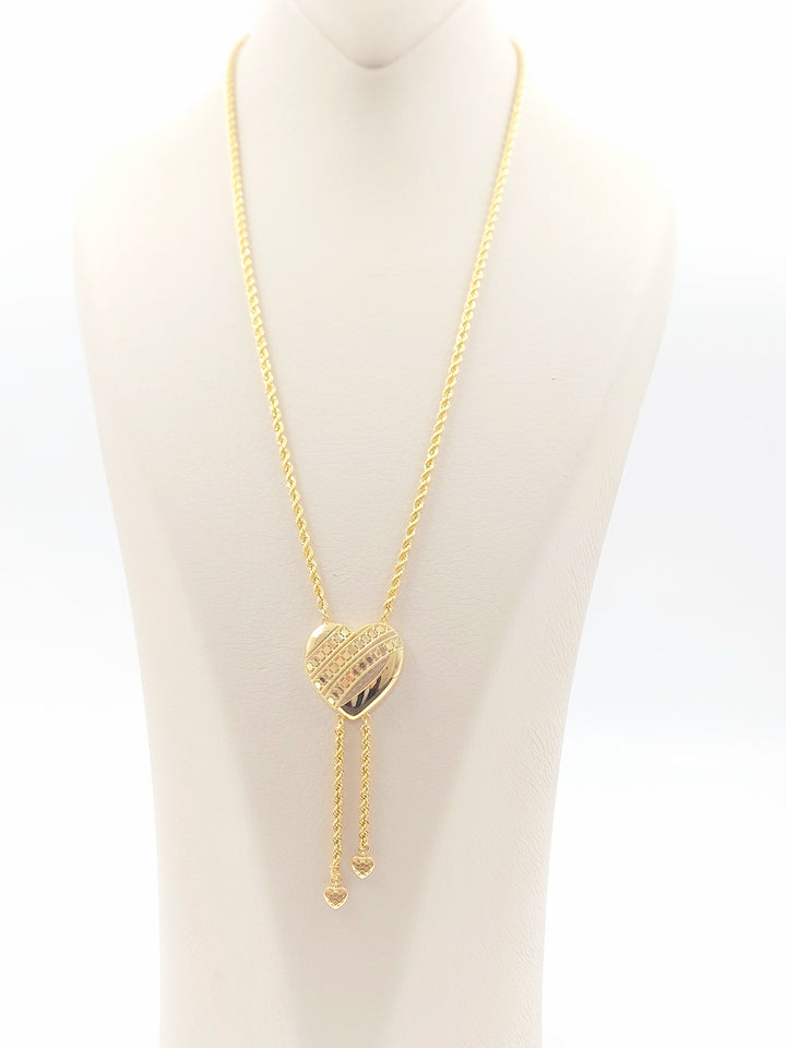 Heart Balls Necklace Made of 21K Gold by Saeed Jewelry 
