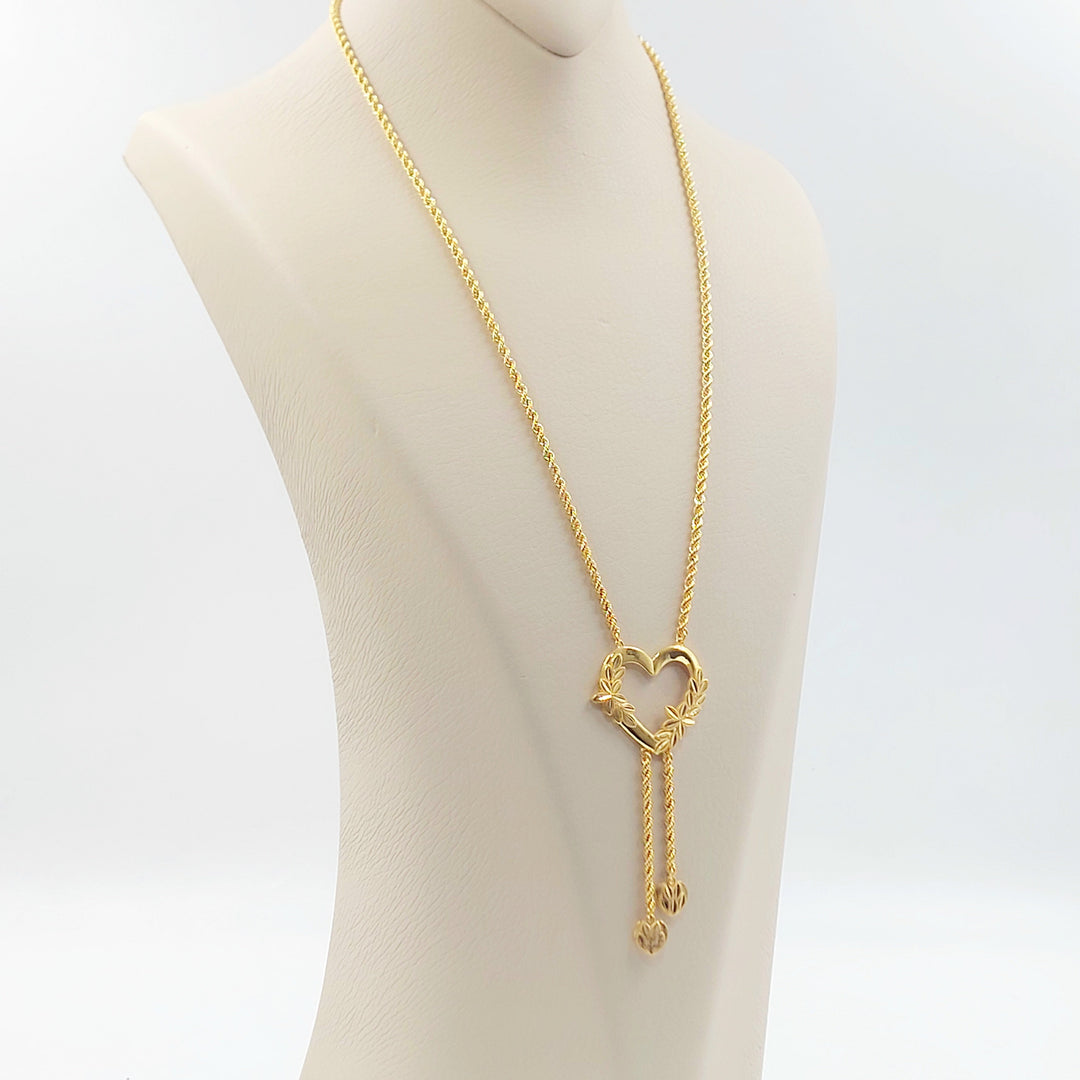 Heart Balls Necklace Made of 21K Gold by Saeed Jewelry 