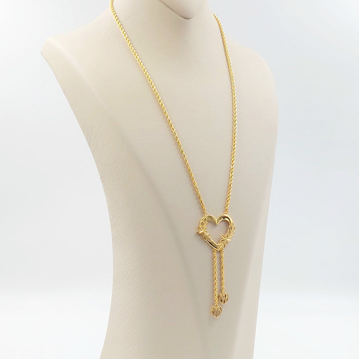 Heart Balls Necklace Made of 21K Gold by Saeed Jewelry 