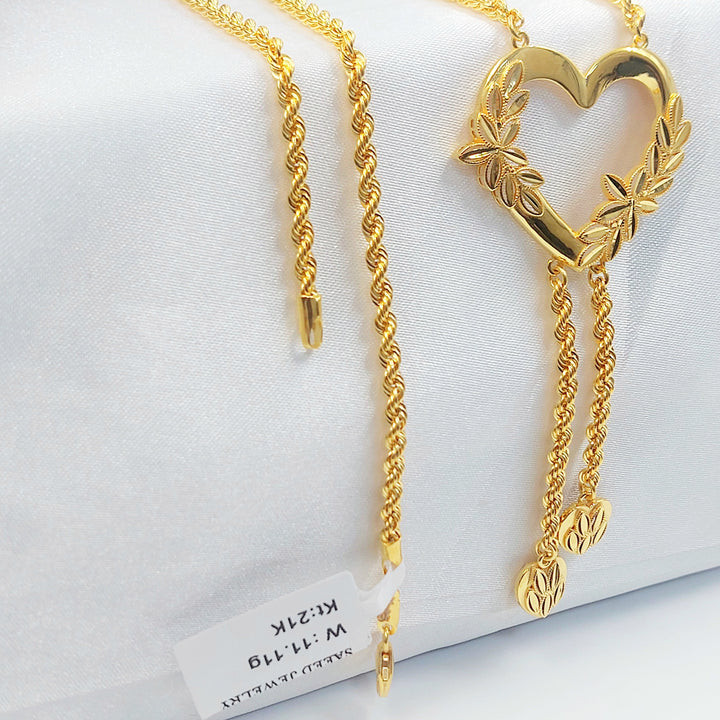 Heart Balls Necklace Made of 21K Gold by Saeed Jewelry 