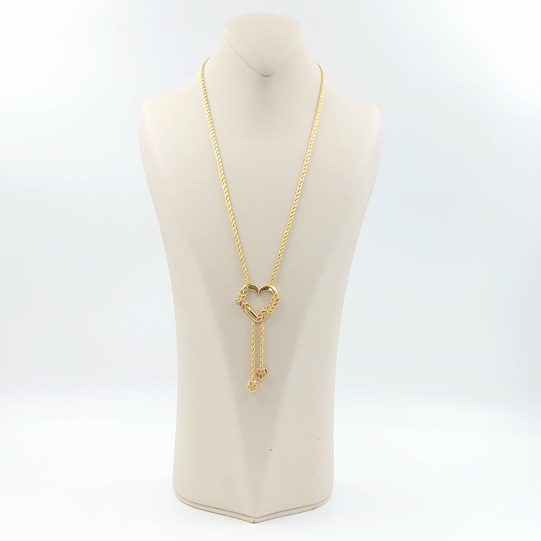 Heart Balls Necklace Made of 21K Gold by Saeed Jewelry 