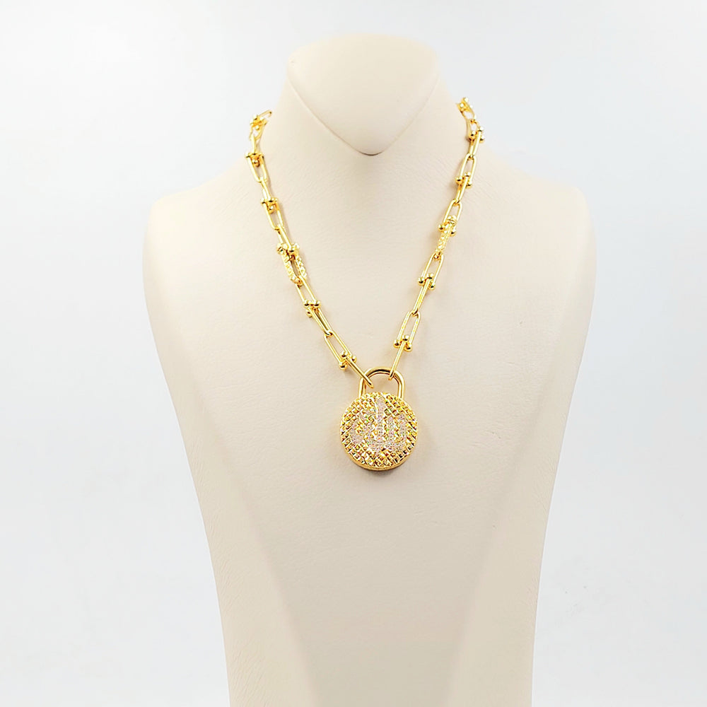 21K عقد بيبر كليب اسلامي-مجوهرات الشيخ سعيد-Saeed Jewelry 