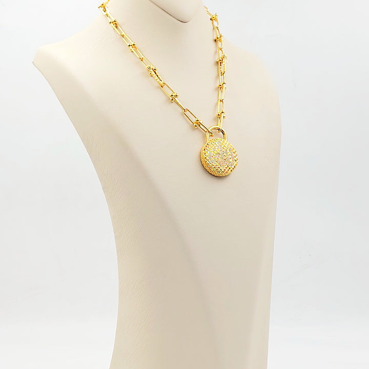 21K عقد بيبر كليب اسلامي-مجوهرات الشيخ سعيد-Saeed Jewelry 