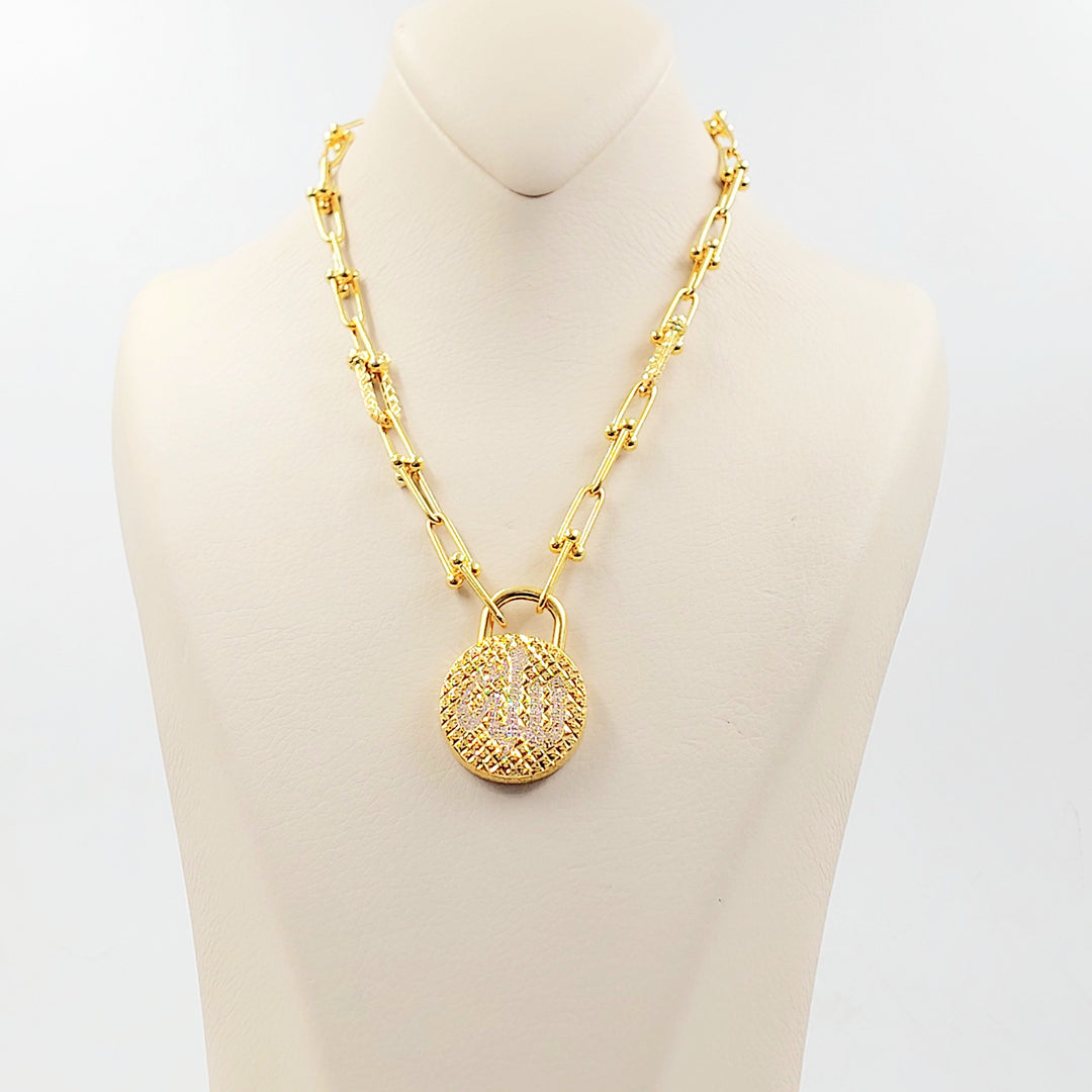 21K عقد بيبر كليب اسلامي-مجوهرات الشيخ سعيد-Saeed Jewelry 