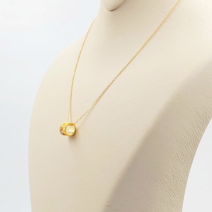 21K عقد اكسترا ناعم-مجوهرات الشيخ سعيد-Saeed Jewelry 