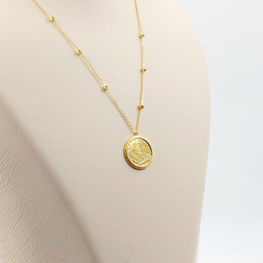 21K عقد رشادي ناعم-مجوهرات الشيخ سعيد-Saeed Jewelry 